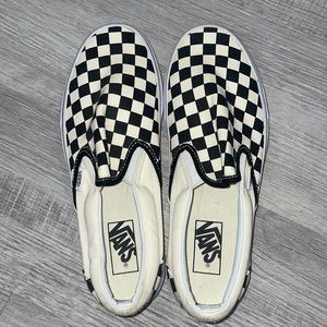 checkered slip on vans